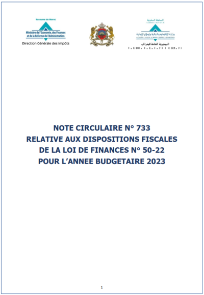 Note synthétique Loi de Finances Maroc 2023